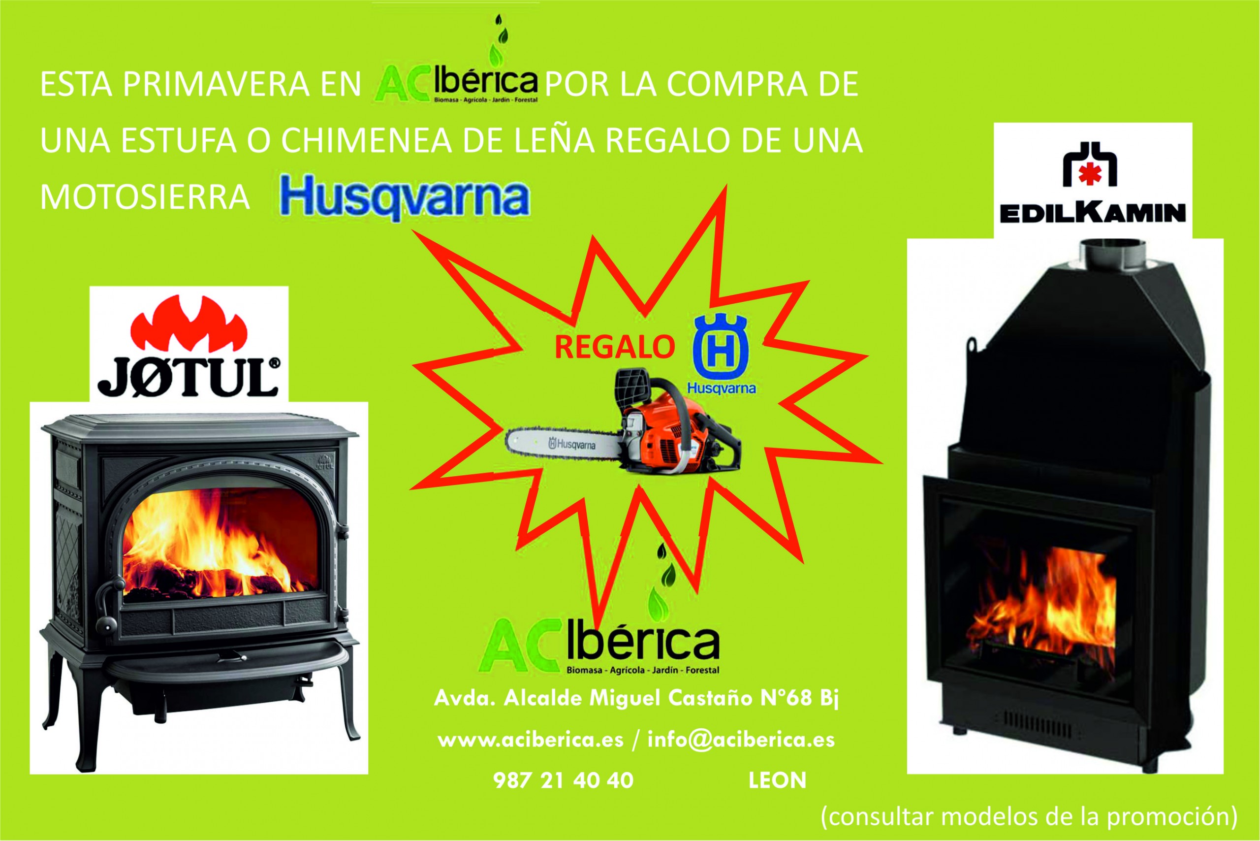 Promoción estufas y chimeneas de leña